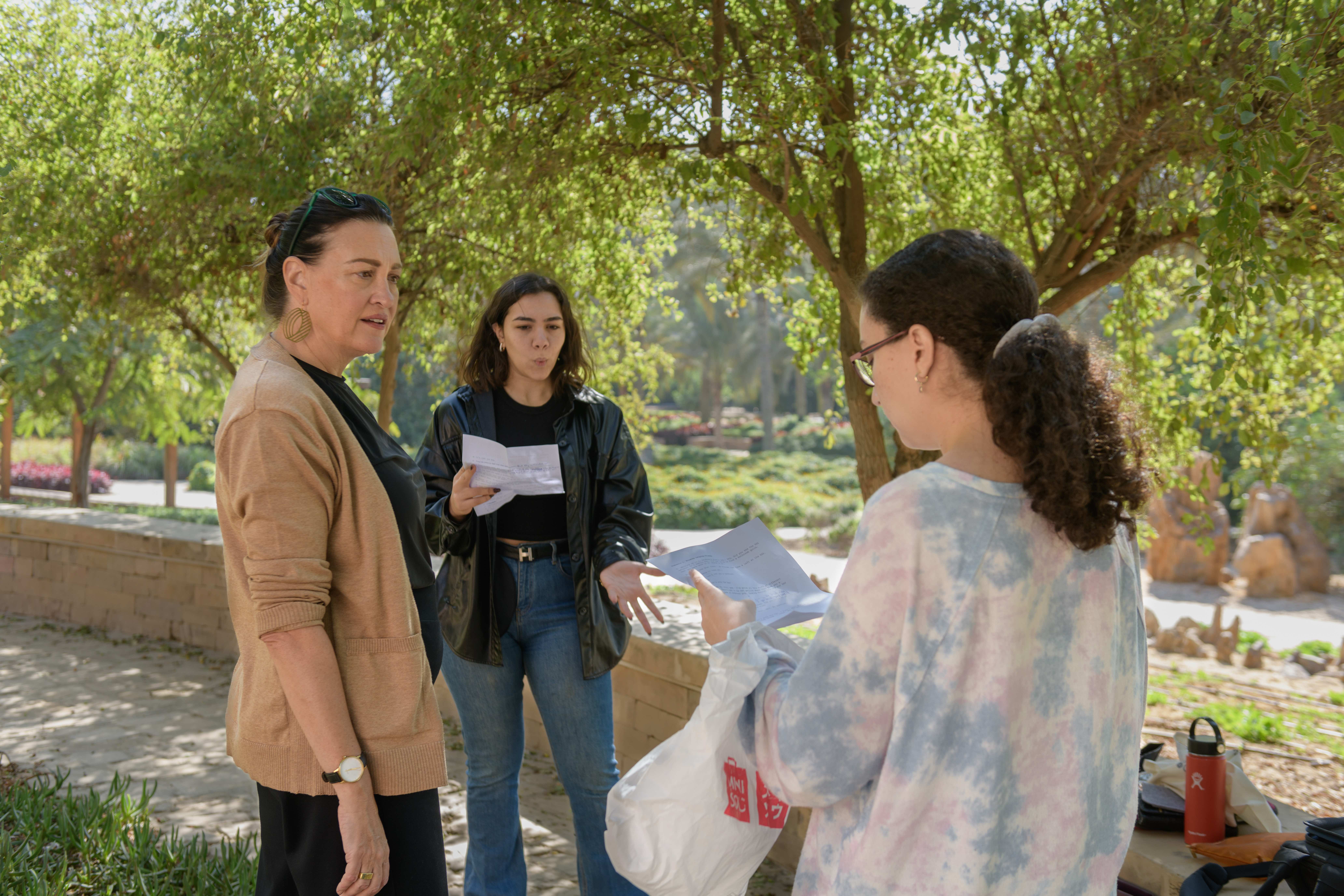 students working on a project with dr. campana