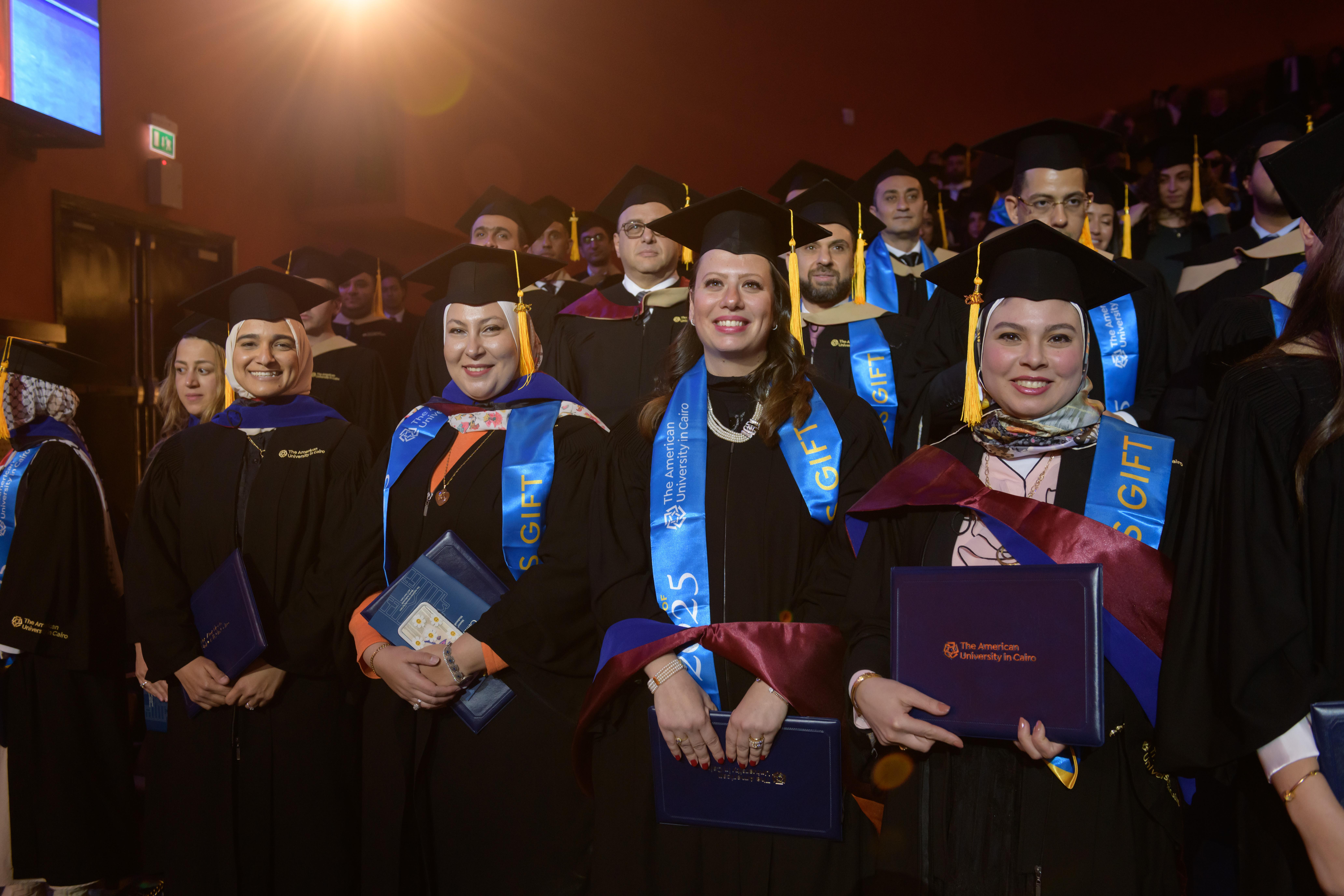 graduating students during the comencement