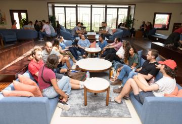 group of people chatting