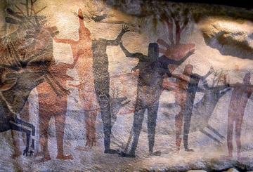 cave paintings, petroglyphs