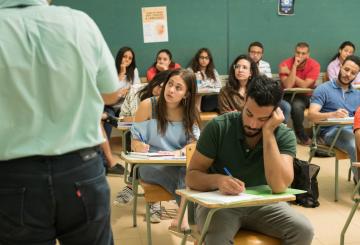 student in class