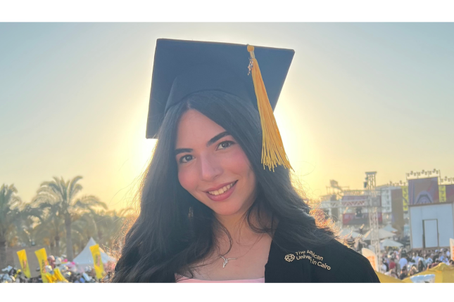 Lina Kamel at graduation