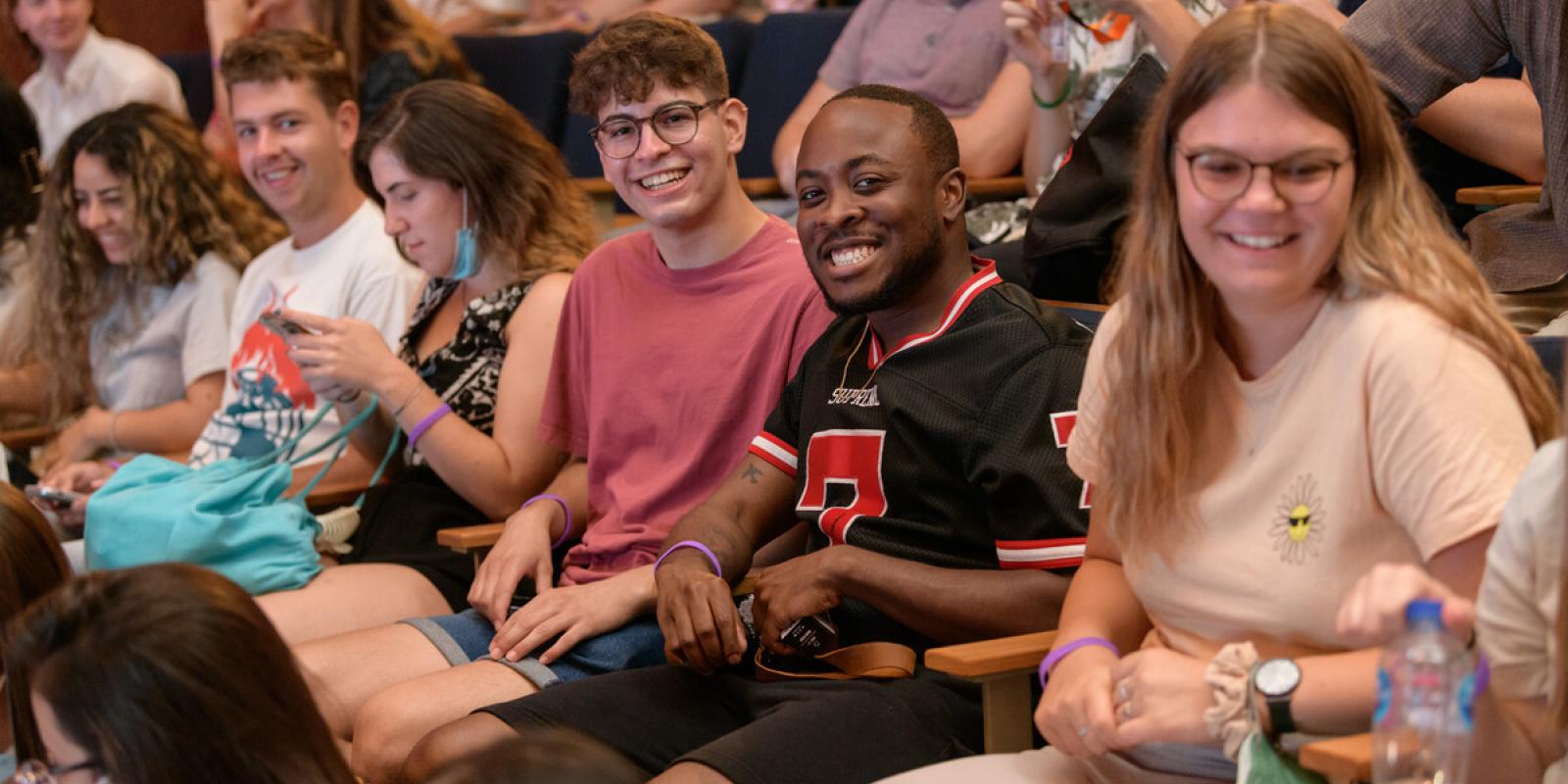 students in hall
