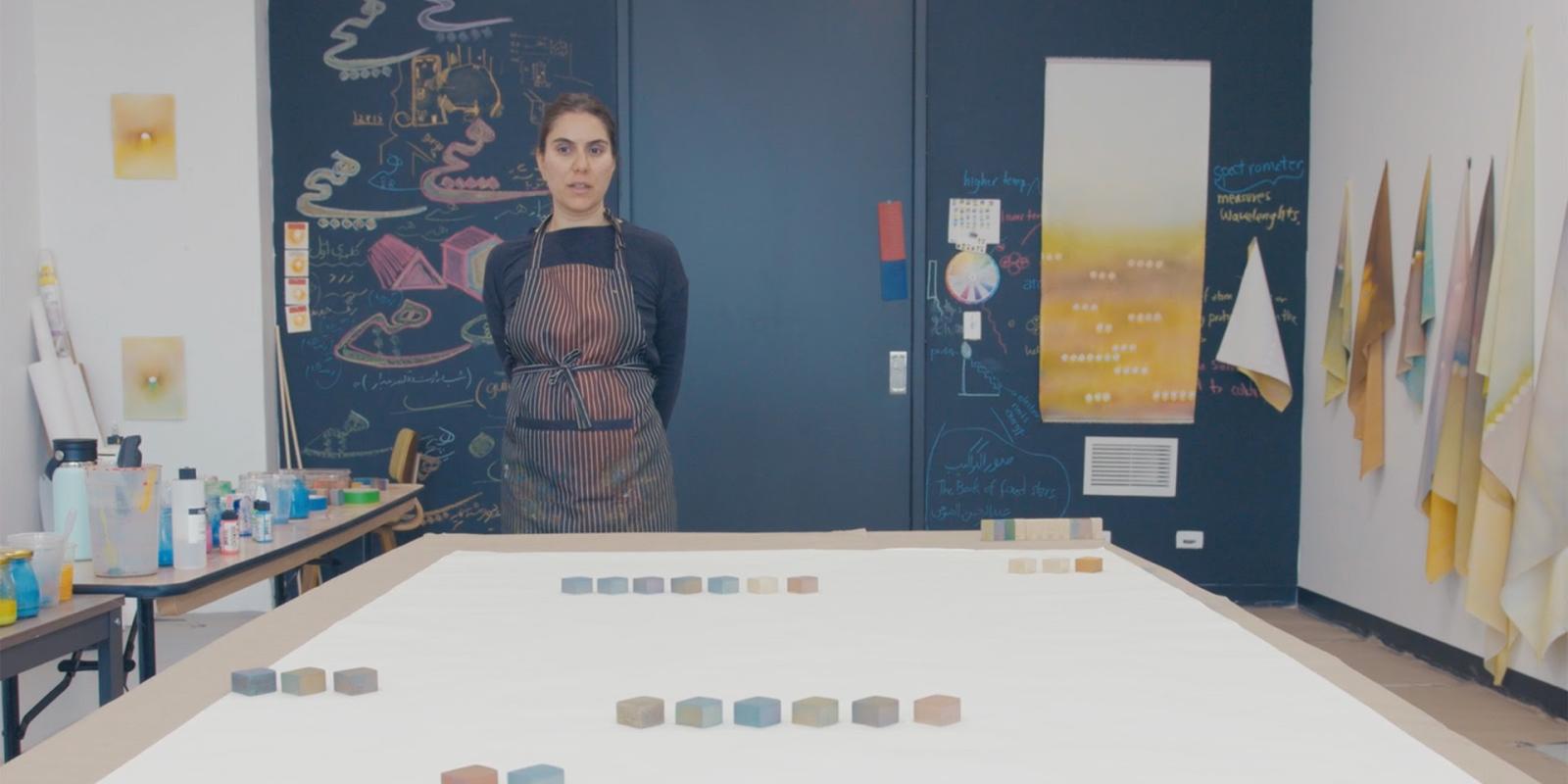 Dr. Maryam Taghavi with her work