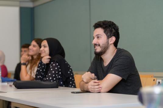 Students in a classroom at AUC