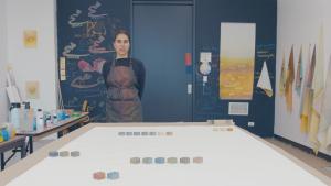 Dr. Maryam Taghavi with her work