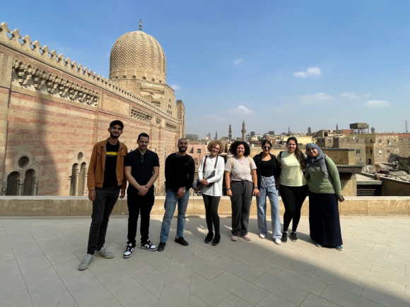 history students on a filled trip