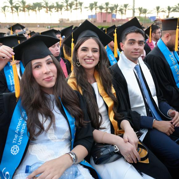 students in graduation commencement